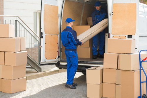 Furniture storage unit in Farringdon with household items safely packed