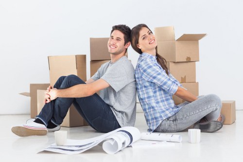 A secure Farringdon storage space with organized boxes and personal belongings