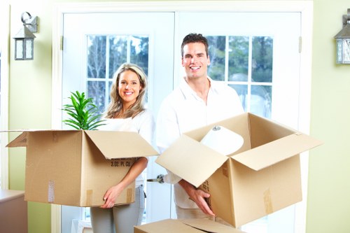 Business items and documents arranged in a clean Farringdon storage facility