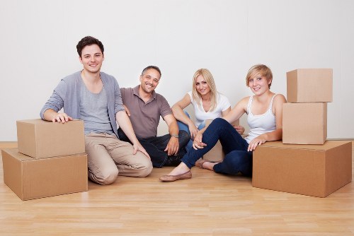 Packed home items ready for household storage in Farringdon